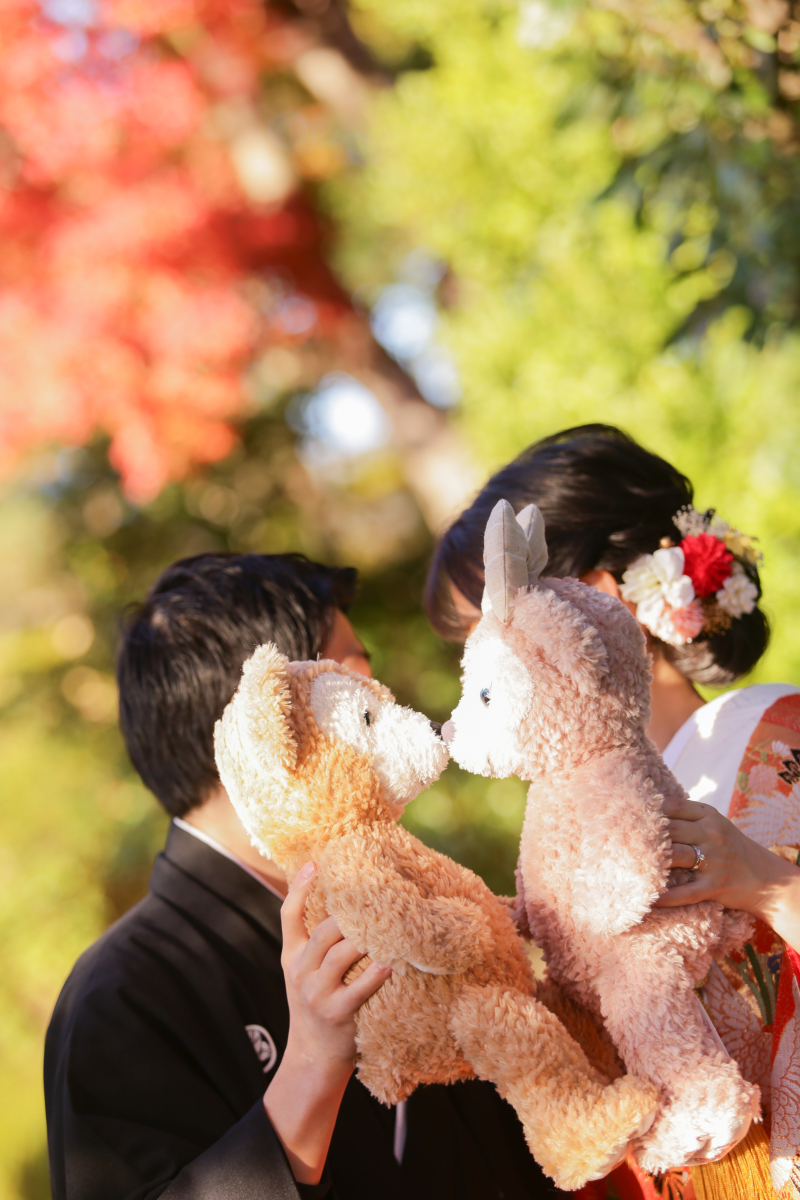 ぬいぐるみと一緒に