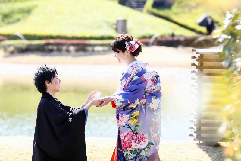 緊張のプロポーズショット