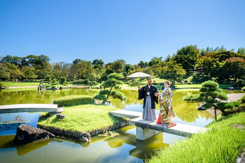 広々とした庭園の風景