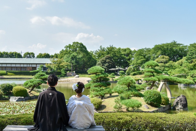 華雅苑 新越谷店_庭園で撮影できる