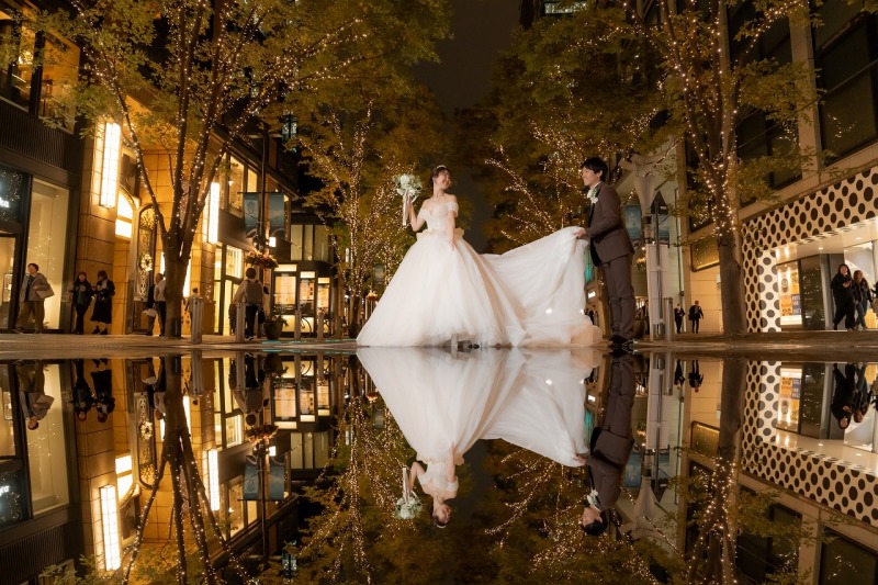 【フォトレイト限定】東京駅ナイト+スタジオ撮影♡11月~2月イルミネーションナイト撮影 洋装1点プラン・韓国風ドレスも豊富!