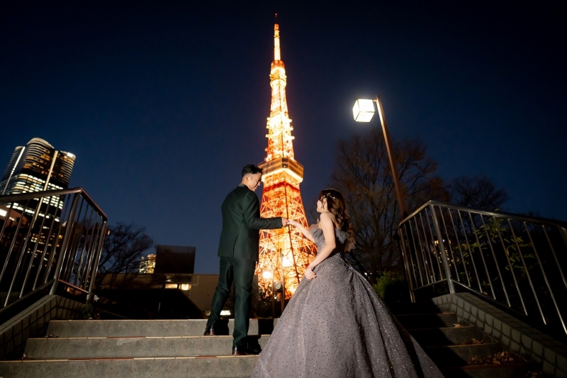 【フォトレイト限定】東京タワー+スタジオ撮影♡　和洋弐点プラン・韓国風ドレスも豊富！