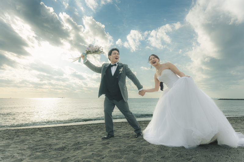 【早割】オープニングムービー撮影付き！【～6/30撮影】和洋弐点プラン（稲毛海浜公園＋スタジオ）　韓国風ドレスも豊富！70着！