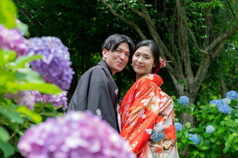 【花田苑で和装壱点プラン】衣裳1着・新婦様へアセット付き・130カット