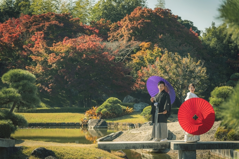 冬割【12/1～2/16撮影限定】ロケ付きスタジオ和装弐点プラン　花田苑+スタジオ　スマホセルフ撮影可♪