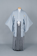 紋付袴（水色・菱形）008