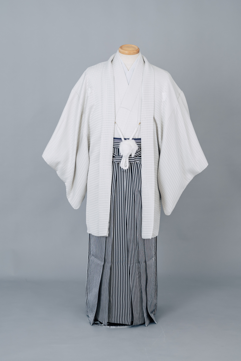 紋付袴（白・千鳥格子）007