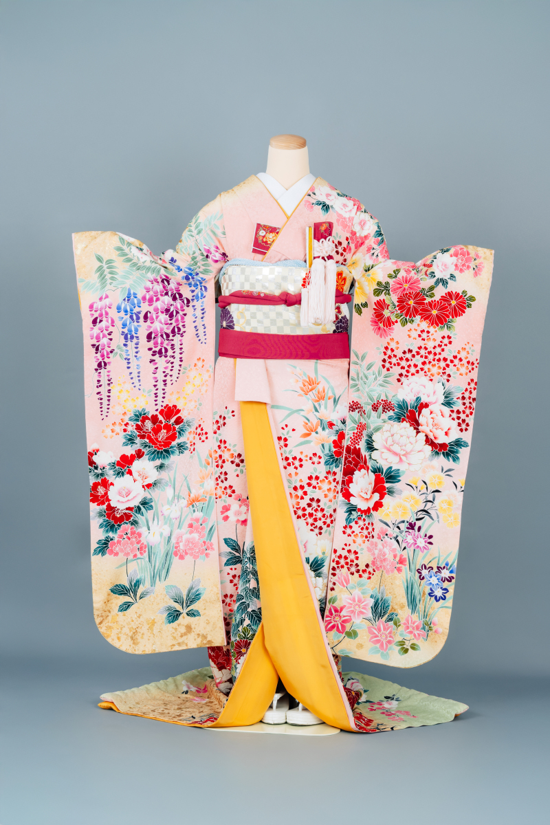 四季草花　引き振袖　008