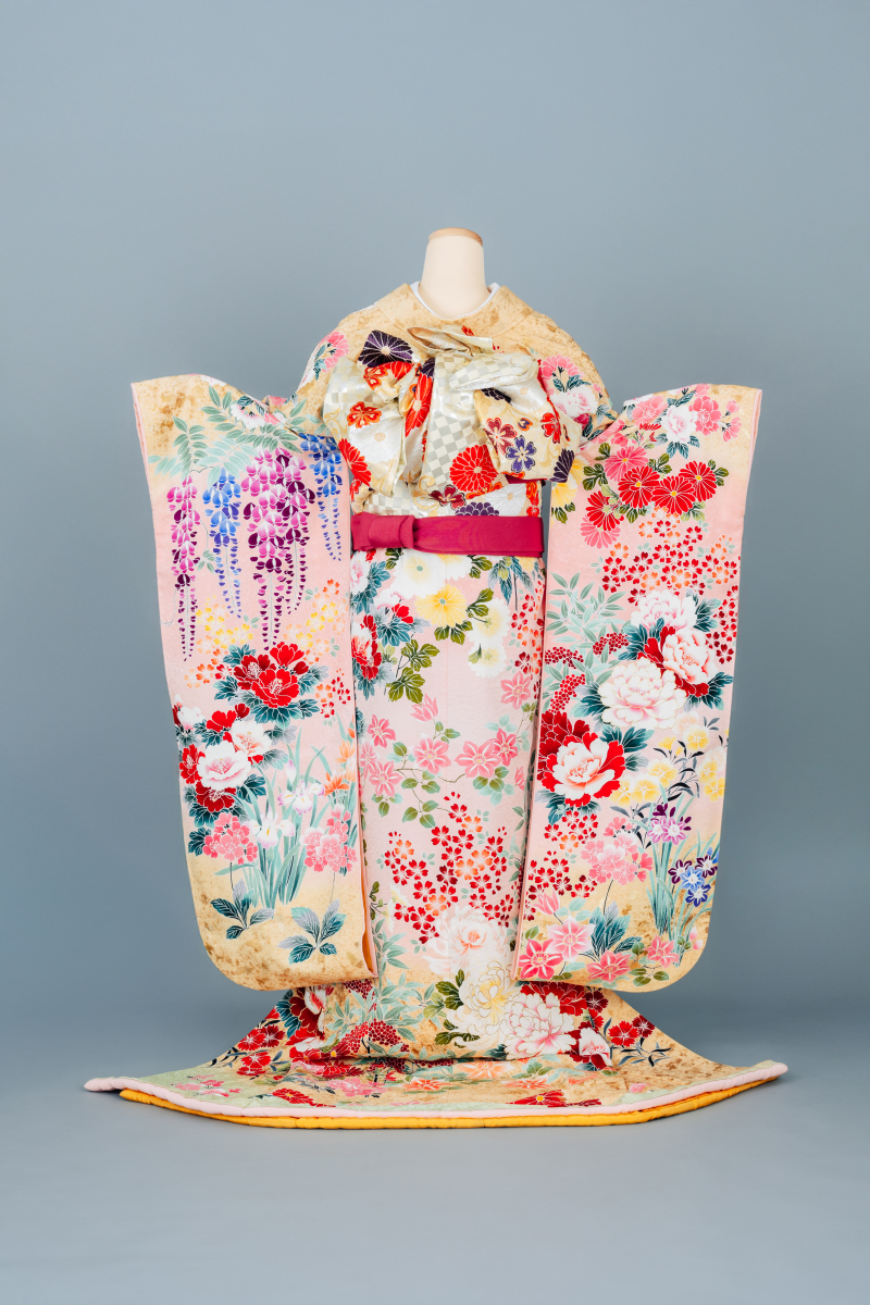 四季草花　引き振袖　008