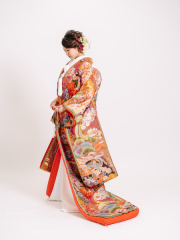 御所車に鳳凰(御所解文様)002