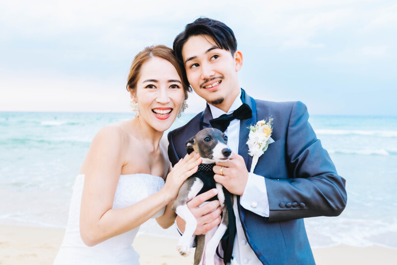 愛犬と一緒に