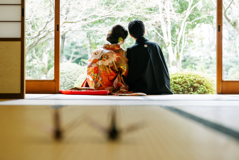 縁側でのんびり