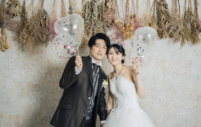 風船と一緒に♡