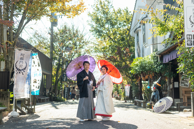 阿蘇神社にて神前結婚式 撮影日 18年10月29日 阿蘇市 Wedding Select 福岡県でフォトウェディング探すならphotorait