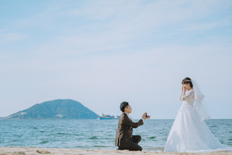 青い空と海を独占！ドラマチックなプロポーズ