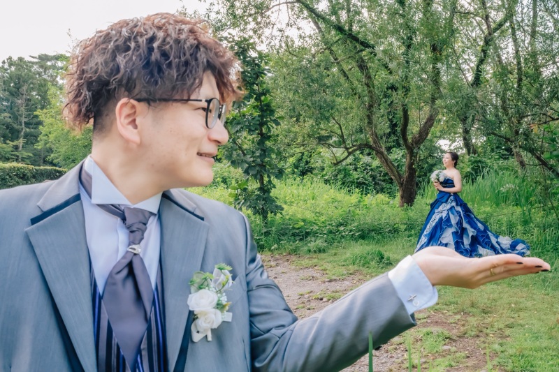 手のひらに新婦様が!?
