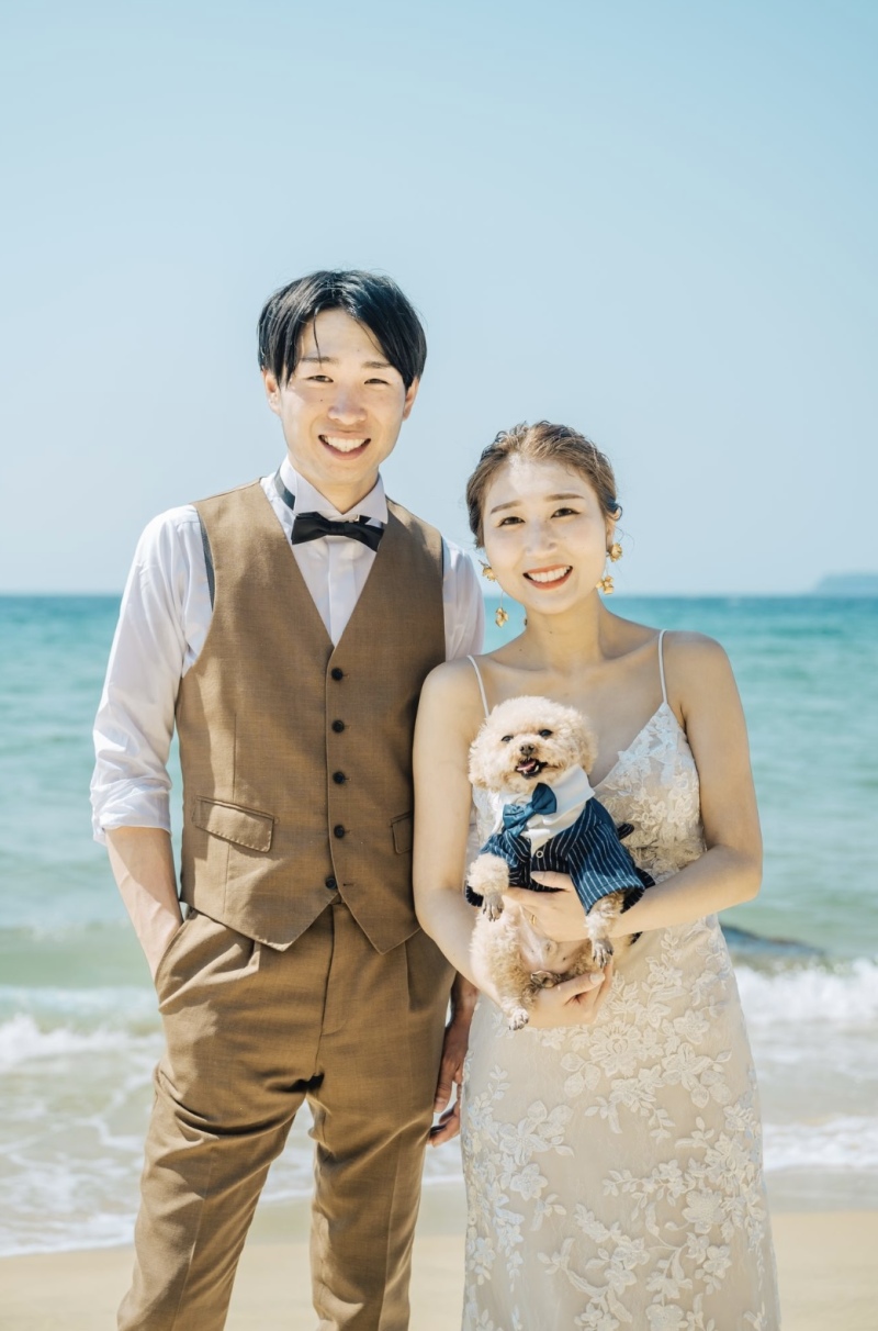 愛犬と一緒に