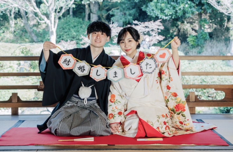 伝統の畳で伝える「結婚しました」の感謝