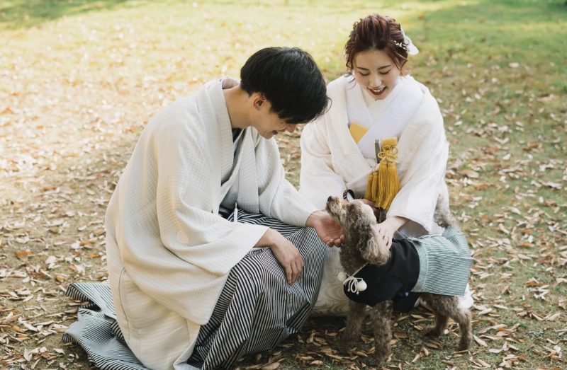 愛犬と一緒に♡