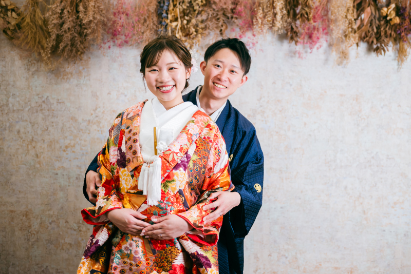 色鮮やかな打掛で。スタジオ和装前撮り