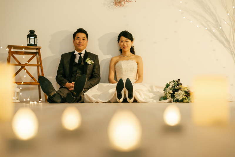 ドレスとタキシードで1枚