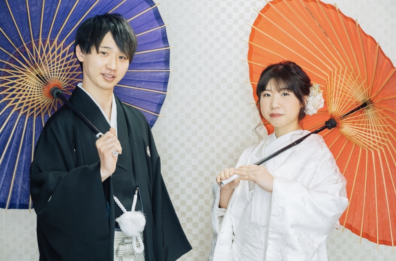 和傘を使用して