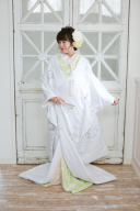 銀糸刺繍　花手毬