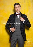 チェック×グレー