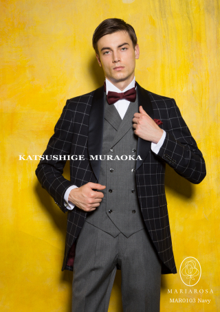 チェック×グレー