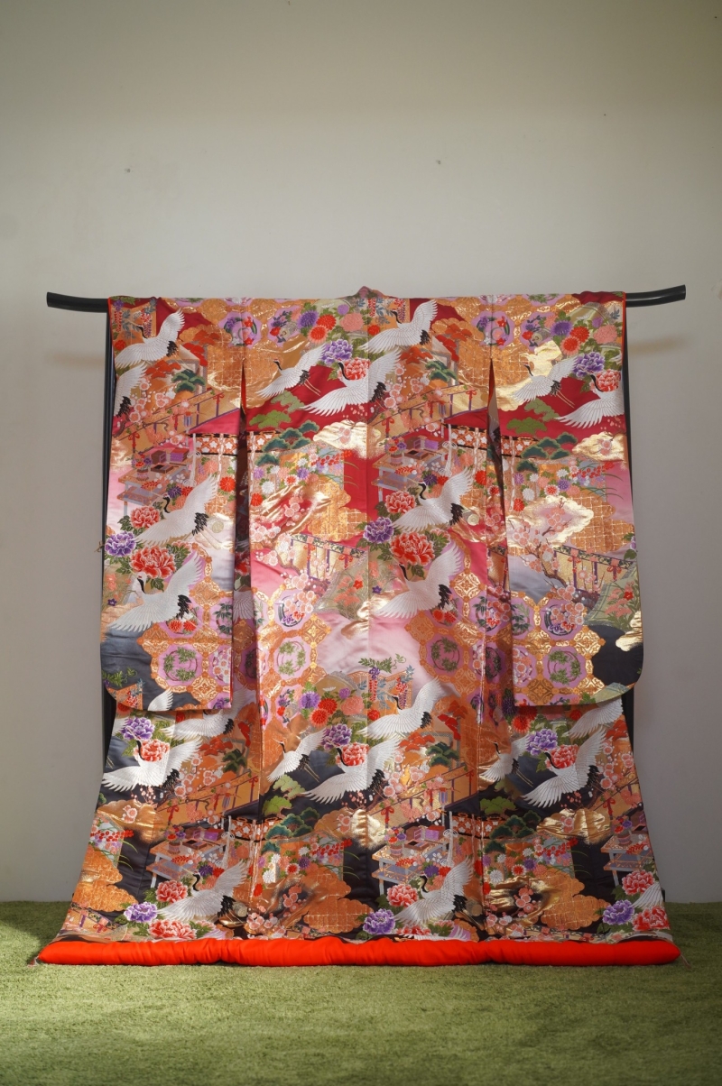 織花赤黒グラデ