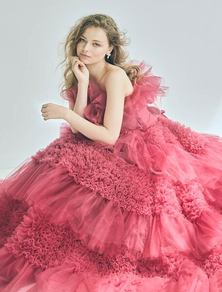 ローズカラードレス