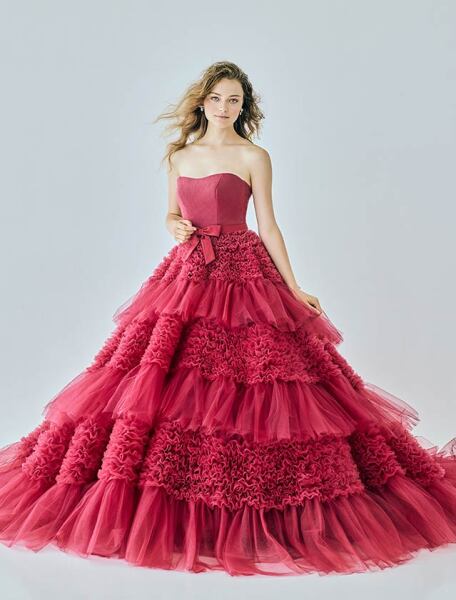 ローズカラードレス