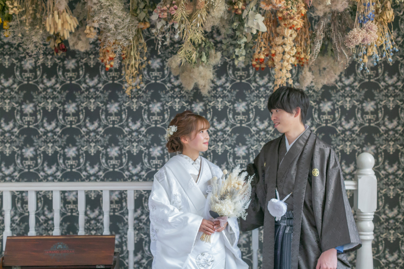 新婦様のご希望はスタジオでのオシャレ和装フォト