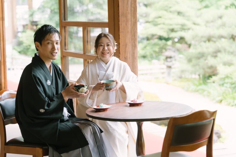 撮影の合間にほっと一息