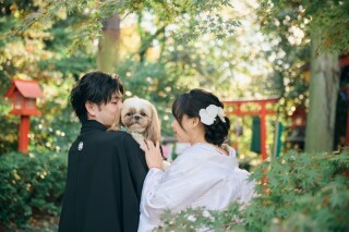 【和装ロケーション＆洋装スタジオ撮影】大切な家族の一員であるワンちゃんも一緒に♡