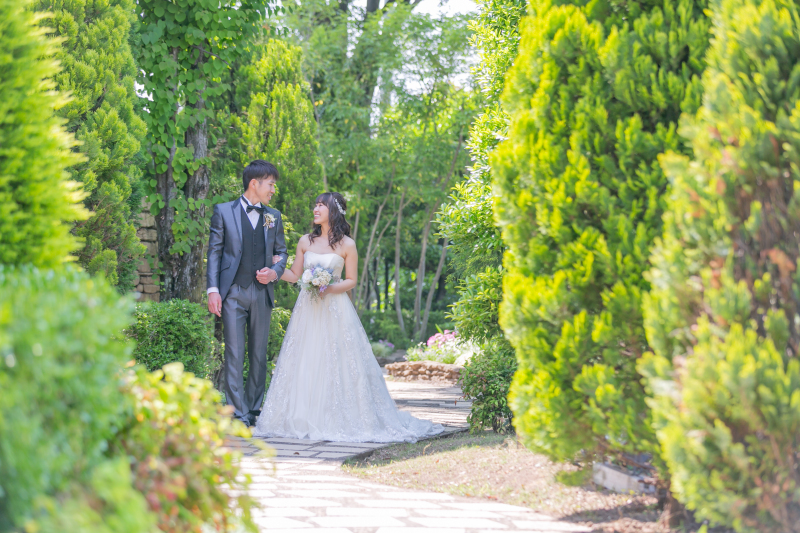 ガーデンでの撮影はリラックスムードで❤