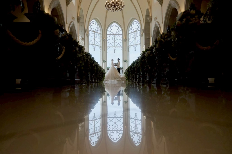 チャペル内バージンロード