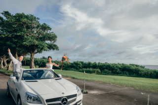 沖縄オープンカー撮影