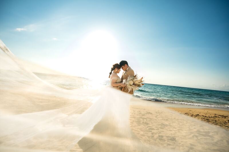 ロングベールがドラマチック