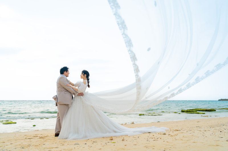 ロングベールを纏って