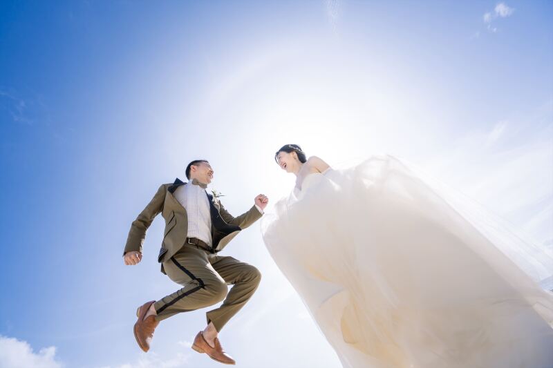 元気よくジャンプでラストカット