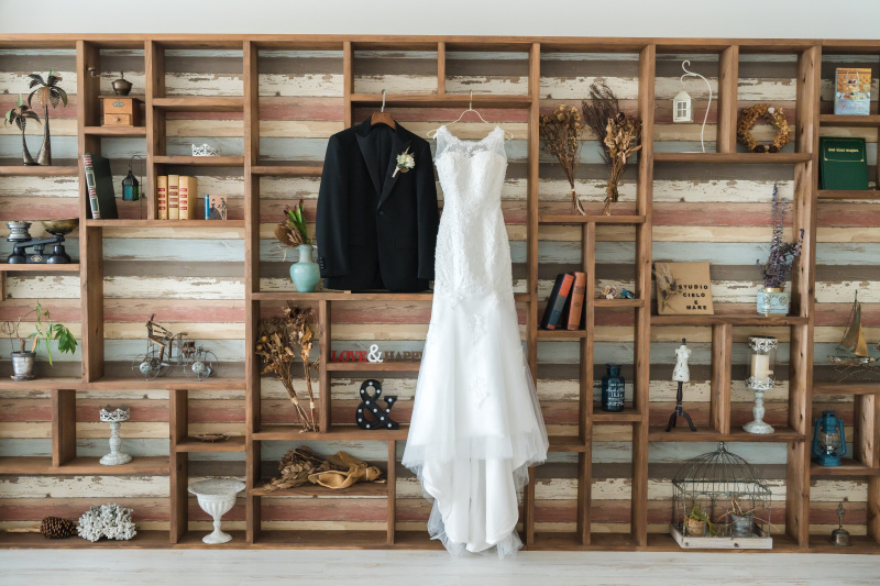 おふたりご着用のドレスで♪