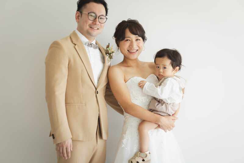 チャペルで記念撮影