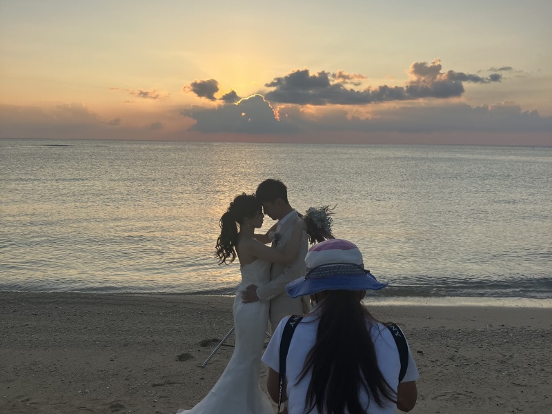 ニュアンスカラーが素敵なサンセット撮影