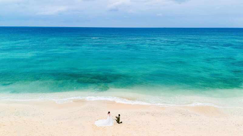 あこがれのウエディングフォト！大自然からの祝福！