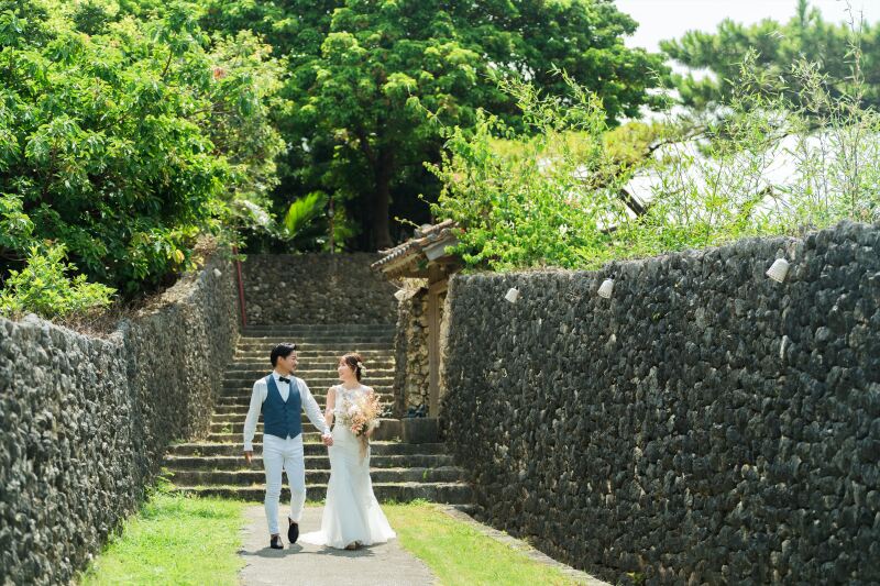 琉球の街並みでは