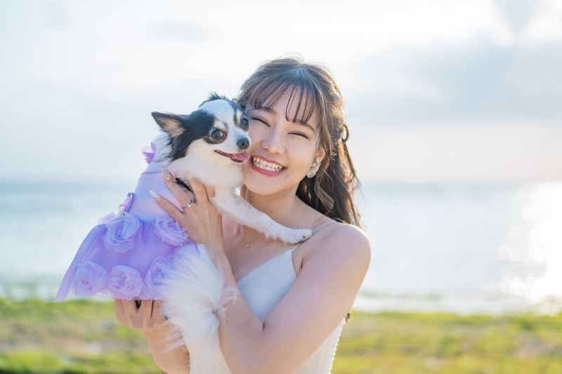 ワンちゃんもお色直し♪