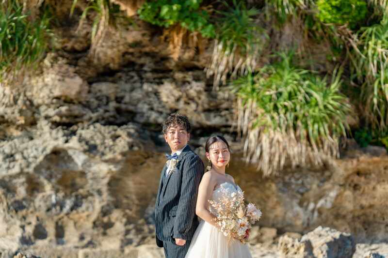 岩場でかっこよく