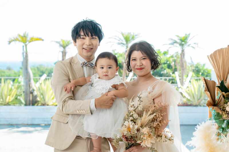 ファミリーで記念写真