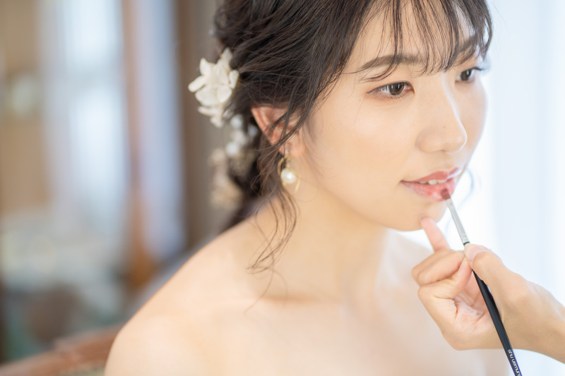 メイクシーンの撮影